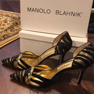 Black and Gold Manolo Blahnik heels - 40.5